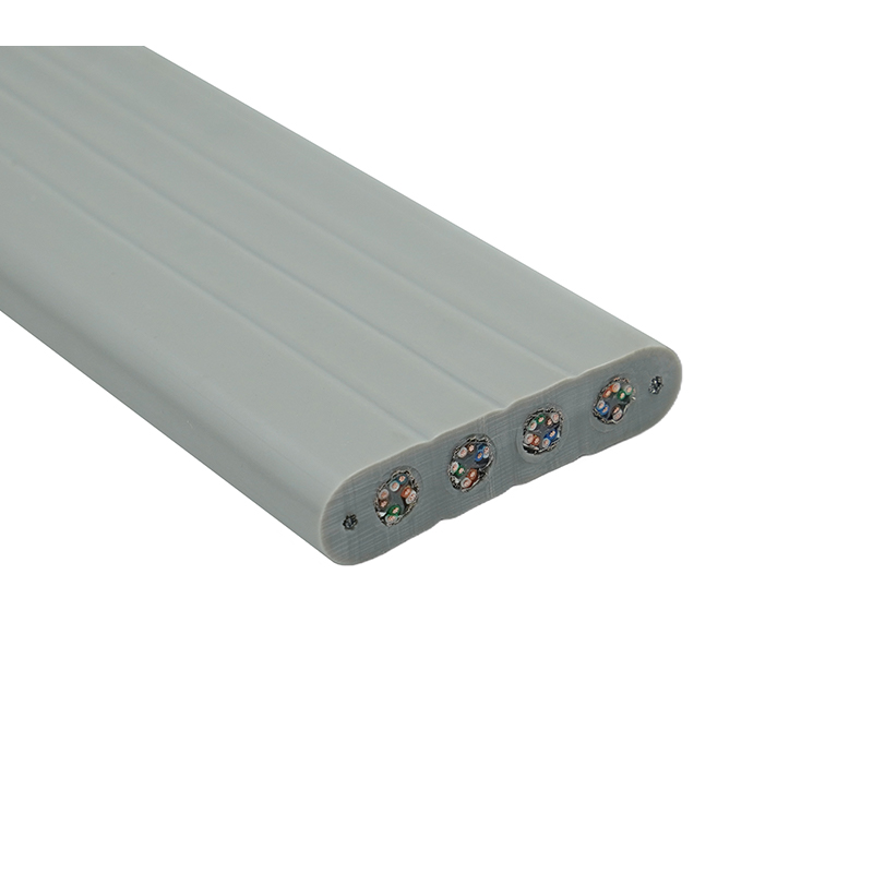 Çelik Telli ve 4 Cat6 Patch Kablolu Asansör Yassı Kablosu