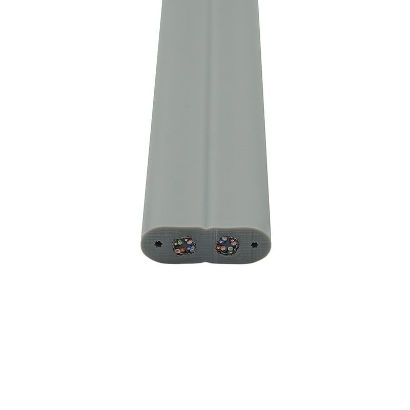 Çelik Telli ve 2 Cat6 Patch Kablolu Asansör Yassı Kablosu